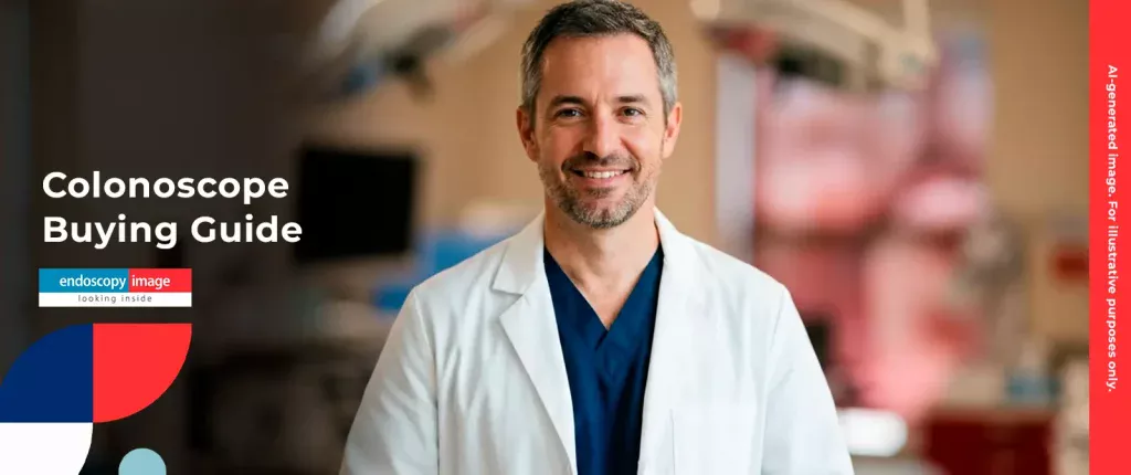 Gastroenterologist standing in endoscopy procedure room