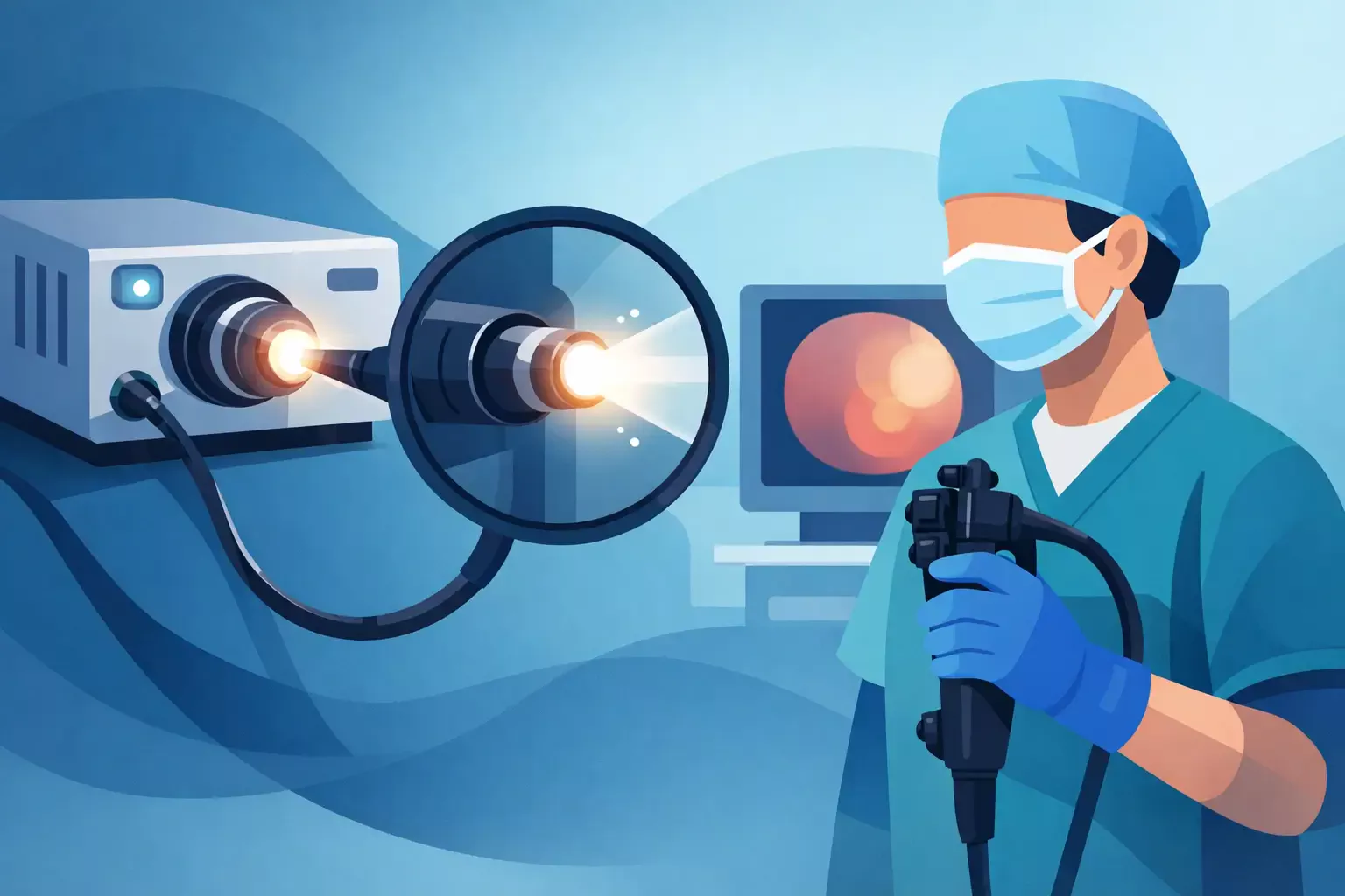 Cómo inspeccionar una fuente de luz en endoscopia